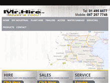 Tablet Screenshot of mrhire.ie